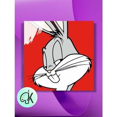 Картина по номерам на холсте Бакс Банни, 40 х 40 см КУЛЬТУРА ЦВЕТА