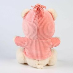 Подарочный набор мягкая игрушка медвежонок + держатель для пустышки, розовый Denco Store
