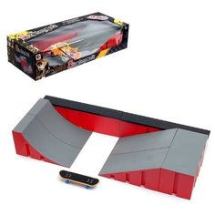 --- Скейт-парк "Рампа с горкой", с пальчиковым скейтом, микс