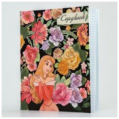 Тетрадь 48 листов в клетку, картонная обложка "Принцесса" Disney