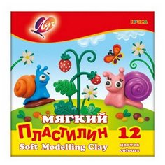 Пластилин мягкий Кроха 12 цветов Луч