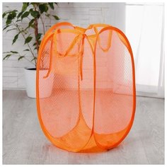 Корзина для игрушек с ручками (сетка), цвета микс