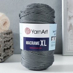 Пряжа "Macrame XL" 100% полиэстер 130м/250г (159 тёмный серый) Yarn Art