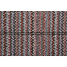 Ткань Джерси Missoni сине-коричневое с узором зигзаг, ш134см, 0,5 м