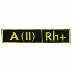 Нашивка, патч, шеврон "Группа Крови. A (II) Rh+" 125x25mm PTC415-3 22 ПИНГВИНА
