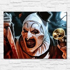 Картина по номерам на холсте фильм ужасов Ужасающий - 12372 Г 30x40