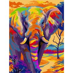 Картина по номерам Радужный слон 40х50 см АртТойс