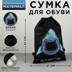 Сумка для обуви Danger, нетканное полотно, размер 41х31 см Made in China