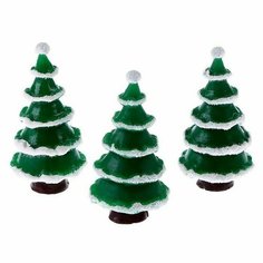 Миниатюра кукольная "Снежная елка", набор 3 шт, размер 1 шт 2 2 3 см Made in China