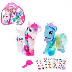 Набор игровой «Пони», 2 шт, с аксессуарами Россия