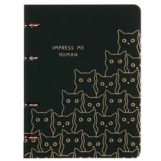 Тетрадь на кольцах А5, 100 листов в клетку MESHU Amazing cats, обложка мелованный картон, матовая ламинация, выборочный УФ-лак Нет бренда