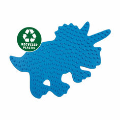 Основа для термомозаики (пегборд) SES Creative "Динозавр Трицератопс синий, 1 шт, из переработанного пластика, 5+