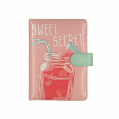 Блокнот А5, 128 листов в линию с хлястиком на кнопке, MY REFRESH, обложка PVC, ляссе, блок тонированный с иллюстрациями 100 г/м2 Bruno Visconti