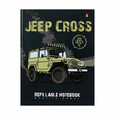 Тетрадь на кольцах, 160 листов в клетку JEEP CROSS, твёрдая обложка, глянцевая ламинация, со сменным блоком Альт