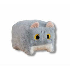Мягкая игрушка Кубик-Кот из м/ф 40 см серый китай