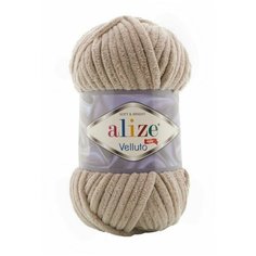 Пряжа Alize Velluto бежевый (530), 100%микрополиэстер, 68м, 100г, 3шт