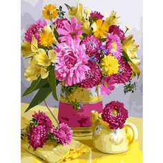 Картина по номерам Хризантемы и георгины 40х50 см АртТойс