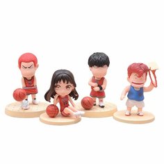 Игровой набор аниме команда Slam Dunk 4 шт по 10 см китай
