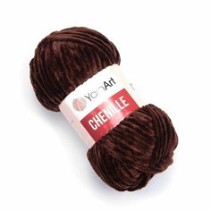 Пряжа YARNART Chenille YarArt, коричневый - 575, 100% микрополиэстер, 5 мотков, 100 г, 90 м.