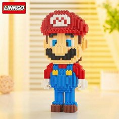 Конструктор набор мини блоки 3D Mario Марио 918 деталей Linkgo