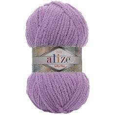 Пряжа Alize Softy plus сиреневый (47), 100%микрополиэстер, 120м, 100г, 5шт