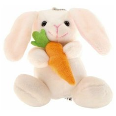Мягкая игрушка Кролик с морковкой, цвет белый Нет бренда