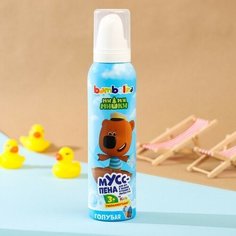 Мусс-пена детская для игр в ванной, купания и мытья рук, голубая, 150 мл. Нет бренда