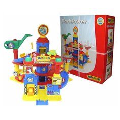 Автомобиль-кран Volvo с манипулятором+конструктор Полесье