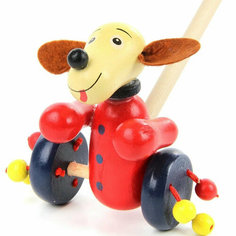 Каталка Детская С Ручкой Развивающая Деревянная Игрушка Для Малышей Chilitoy