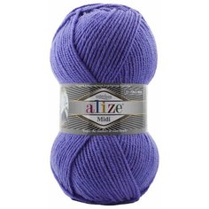 Пряжа Alize Superlana Midi темно-сиреневый (851), 25%шерсть/75%акрил, 170м, 100г, 3шт