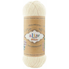 Пряжа Alize Superwash Artisan кремовый (01), 75%шерсть/25%полиамид, 420м, 100г, 2шт