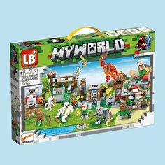 Конструктор набор Minecraft Майнкрафт Атака на деревню 821д Нет бренда
