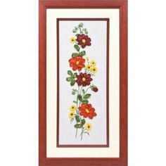 Набор для вышивания крестом, лентами "Георгины", 16х43 см, Ц-989, Panna