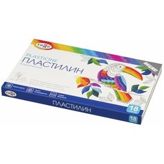 Пластилин классический гамма "Классический", 18 цветов, 360 г, со стеком, картонная упаковка, 281035 Gamma