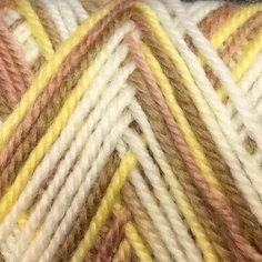 Пряжа Color City Yak wool коричневый-кремовый-бежевый (961), 60%пух яка/20%мериносовая шерсть/20%акрил, 430м, 100г, 3шт