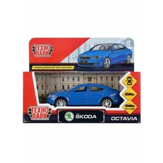 Машинка металлическая SKODA OCTAVIA 12 см инерционная Технопарк