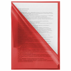 Комплект 10 шт. Папка-уголок STAFF, красная 0,10 мм, 223967