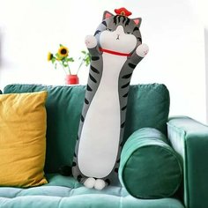 Мягкая игрушка подушка Кот батон, колбаска 60см. Нет бренда