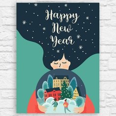 Картина по номерам на холсте новый год рождество (с новым годом, поздравления, узор, уют) - 12943 40х30 Бруталити