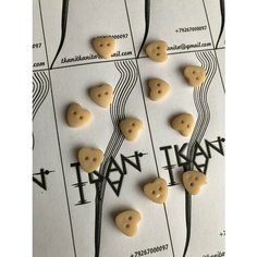 Пуговица пластиковая двухпрокольная "сердце", 1 шт. Noname