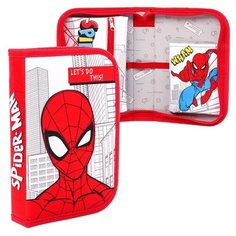Пенал 1 секция откидной карман и космет 140*210 ткань Человек-паук Marvel