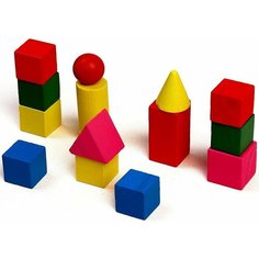 Деревянный цветной конструктор, 14 деталей Denco Store