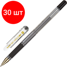 Комплект 30 штук, Ручка шариковая неавтомат. MunHwa MC Gold черн,0.5мм, масл, манж 207857