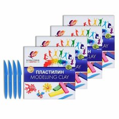 Набор Луч "Классика" пластилин 12 цветов 240г, 4 шт