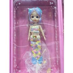 Кукла шарнирная русалочка с желтым хвостом - 35 см Family Joys