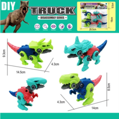 Конструктор "Винтовой набор динозавров с отверткой ", в пакете, 2022-9/Конструктор собирайка/Развивающие игрушки Китай