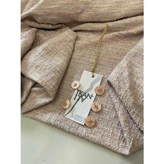 Ткань Костюмно-плательный смесовый твид букле, 1 м. Noname