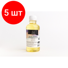 Комплект 5 штук, Масло д/живописи льняное рафинированное, отбеленно,250 мл,820020 Малевичъ