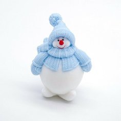 Силиконовая форма для мыла «Снеговик пухлик» мини, 3D Noname
