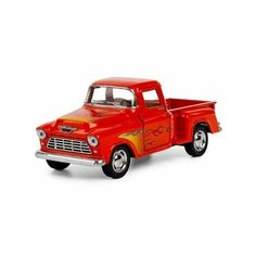 Машинка металлическая Kinsmart 1:32 1955 Chevy Stepside Pick-up (Шеви Пикап)инерционная с рисунком. Красный